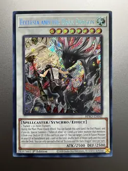 Yugioh - Ecclesia and The Dark Dragon Secret Rare BPRO-EN041, Near Mint, 1st Ed - Image 1