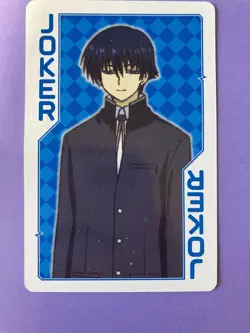 Anime Angels Beats Playing Card Collection Joker Yuzuru Otonashi Blue 2010 Japan - Image 1