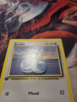 Pokemon Card - Dratini German 1st Edition Base Set 26/102 Uncommon LP - Image 2