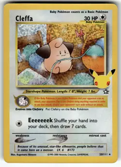 Cleffa 20/111 Celebrations: Classic Collection NM Pokemon Card TCG - Image 1