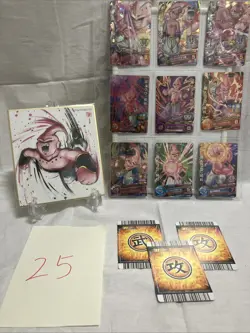 Super Dragon Ball Heroes Kid Buu 9-Pocket Card Display & Shikishi Art Board Set - Image 2