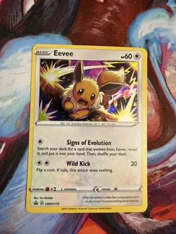 Eevee SWSH118 SWSH: Sword & Shield Promo Card Holo NM - Image 1