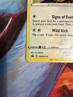 Eevee SWSH118 SWSH: Sword & Shield Promo Card Holo NM - Image 5