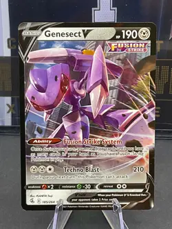 Genesect V 185/264 Fusion Strike Holo Ultra Rare Pokemon Card - Image 1