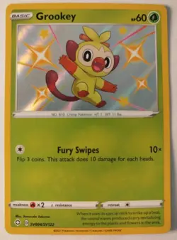 Grookey SV004/SV122 Shiny Holo Rare Shining Fates Pokemon Card - Image 1
