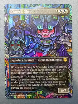 Krang & Shredder (Borderless) NM - Teenage Mutant Ninja Turtles MTG TMNT TMT 201 - Image 1