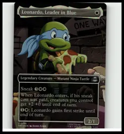 #0196 Leonardo, Leader in blue borderless foil - Image 1