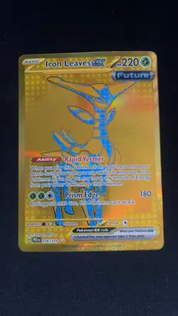 Iron Leaves ex 176/131 Scarlet Violet Prismatic Evolutions Holo Trading Card TCG - Image 1