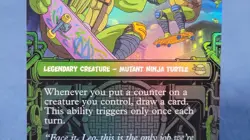 Mikey & Leo, Chaos & Order 247 MTG Teenage Mutant Ninja Turtles Borderless Foil - Image 4