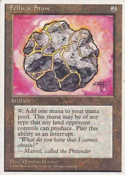 MTG Fourth Edition - Fellwar Stone- 4ED 319 - MP - Image 3