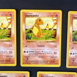 Pokemon Base Set SHADOWLESS PACK FRESH Charmander (7) Charmeleon (4) 11 total - Image 3