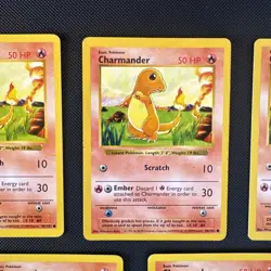Pokemon Base Set SHADOWLESS PACK FRESH Charmander (7) Charmeleon (4) 11 total - Image 4
