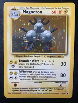 Magneton : Base Set Pokemon TCG HOLO 9/102 - Image 1