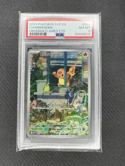 2023 Pokemon Charmander Obsidian Flames ETB Promo PSA NM-MT 8 - Image 1