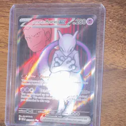 Pokemon Team Rocket's Mewtwo ex Ultra Rare Holo Sv10: Destined Rivals 213/182 2… - Image 1
