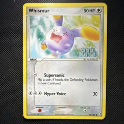 2006 Whismur 69/100 Crystal Guardians Holo Stamp English Nintendo Pokemon MP - Image 1