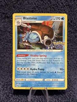 Blastoise 017/078 Holo Rare Pokemon 2022 Sword & Shield GO NM - Image 1