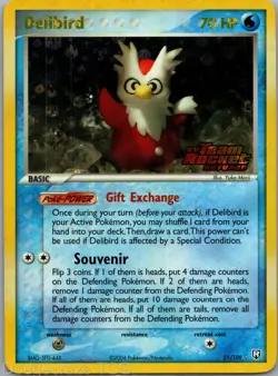 Delibird 21/109 Rare Team Rocket Returns Pokemon Reverse Holo NM - Image 1