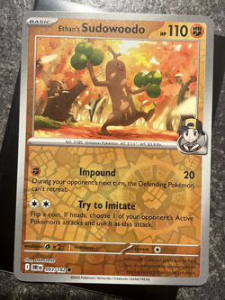 Ethan's Sudowoodo 093/182 Reverse Holo Pokemon TCG: Destined Rivals MINT - Image 1