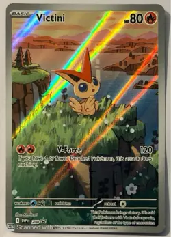 Pokemon Victini 208 SVP Scarlet & Violet Promo Full Art Holo Basic 80HP - Image 1