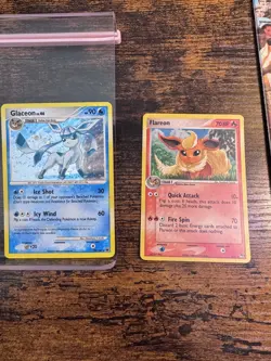 Pokemon TCG Glaceon Lv. 46 20/100 & Flareon 2/17 Holo Rare Eeveelution SWIRL Lot - Image 1