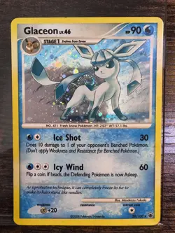 Pokemon TCG Glaceon Lv. 46 20/100 & Flareon 2/17 Holo Rare Eeveelution SWIRL Lot - Image 3