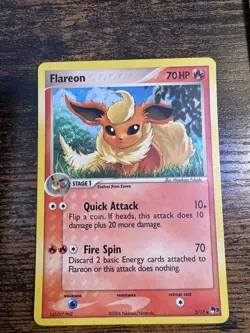 Pokemon TCG Glaceon Lv. 46 20/100 & Flareon 2/17 Holo Rare Eeveelution SWIRL Lot - Image 5