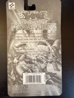 yugioh Metal Raiders MRD Unlimited Sealed Booster Pack Blister Pack Vintage - Image 2