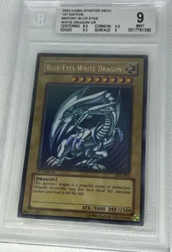 YuGiOh Blue-Eyes White Dragon #SDK-001 2002 1st Edition - Asian English - BGS 9 - Image 1