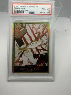 2025 One Piece Japanese PRB02 Shanks Gold Don PSA 10 - Image 1
