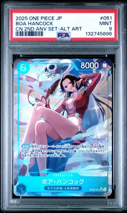 2025 ONE PIECE JPN CHINA 2ND ANV SET ALTERNATE ART #051 BOA HANCOCK PSA 9 - Image 1