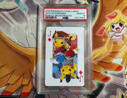 Pokemon 2016 Playing Card Maiko Pikachu Okuge Jack Queen King Diamond PSA 10 Set - Image 1