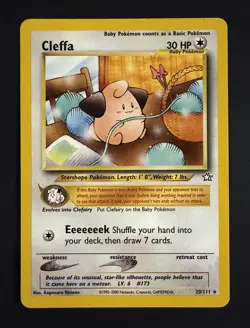 Pokemon Card - Cleffa Neo Genesis 20/111 Rare - Image 1