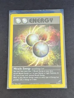 Pokemon TCG Miracle Energy Neo Destiny Holo Rare Card 16/105 WOTC - LP - Image 2