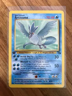 1st Edition Articuno 17/62 Fossil Set Rare Vintage 1999 Pokemon Card MINT!! - Image 1