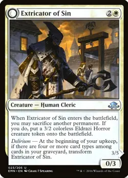 X 1 Extricator of Sin NM Eldritch Moon 023 MTG Magic the Gathering - Image 1