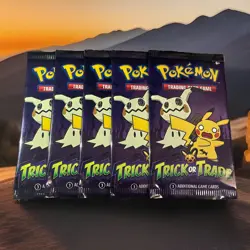 5 Packs pokemon TCG Cards trick or trade packs Halloween Booster Bundle 2023 - Image 2