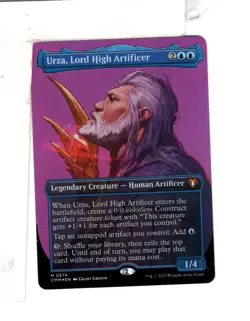 MTG SkeenAB Urza Lord High Artificer BORDERLESS FOIL from CMM. NM. - Image 1