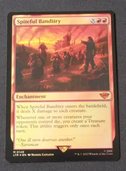 Spiteful Banditry 149 FOIL MTG Lord of the Rings (LTR) Mythic NM - Image 1