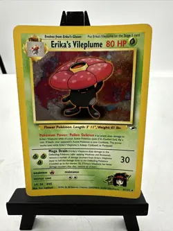 Pokemon Card Gym Heroes Set Holo Erika's Vileplume 5/132 WOTC MP - Image 2
