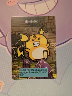 Rocket Pokiebubies Pokemon Fanart Card Raichie (Raichu) - Image 1