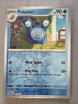Pokemon TCG * Scarlet & Violet 151 * 061/165 Poliwhirl C * REVERSE HOLO * NM - Image 1