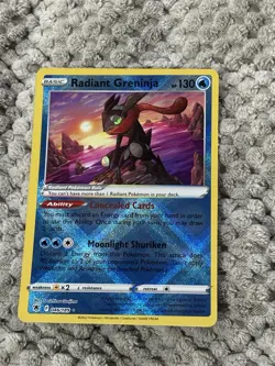 Pokemon Radiant Greninja 046/189 Astral Radiance Radiant Rare Holo - Image 1