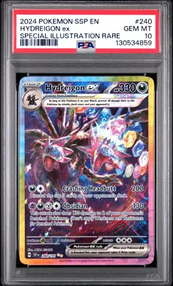 2024 POKEMON SSP EN-SURGING SPARKS SPECIAL ILLUSTRATION RARE HYDREIGON EX PSA 10 - Image 1