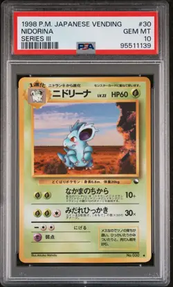 PSA 10 Nidorina #30 Vending Series III Japanese Pokemon 1998 - Image 1