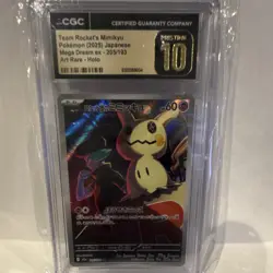 Pokemon Team Rocket's Mimikyu 205/193 Mega Dream ex Art Rare Holo CGC 10 2025 - Image 1