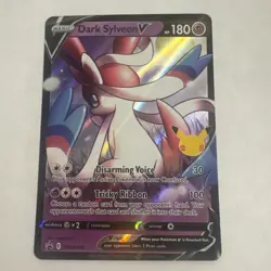 2021 Pokemon Dark Sylveon V SWSH134 Celebrations Black Star Promo Holo NM - Image 1