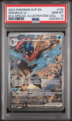 2024 POKEMON SVP EN-SV BLACK STAR PROMO #132 GRENINJA EX PSA 10 - Image 1