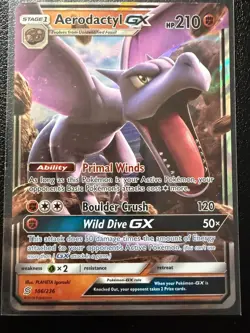 AERODACTYL GX 106/236 HOLO RARE GX UNIFIED MINDS POKEMON NM/M - Image 1