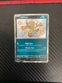 Pokemon TCG Sableye 184/091 Shiny Paldean Fates Near Mint NM - Image 1